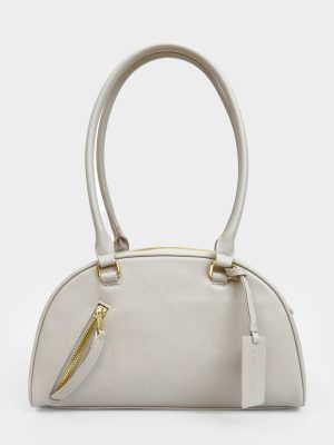 Tate Saffiano Satchel Bag